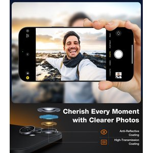 Torras Lensguard Camera Glass for iPhone 16 Pro (Black), Ansicht 3