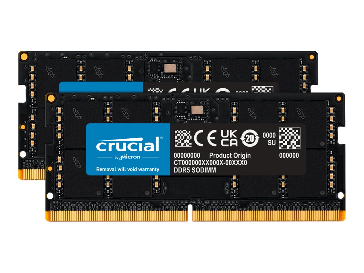 MICRON TECHNOLOGY SO DDR5 64GB PC 4800 CL40 KIT (2x32GB) Crucial Value 1,1V (CT2K32G48C40S5)