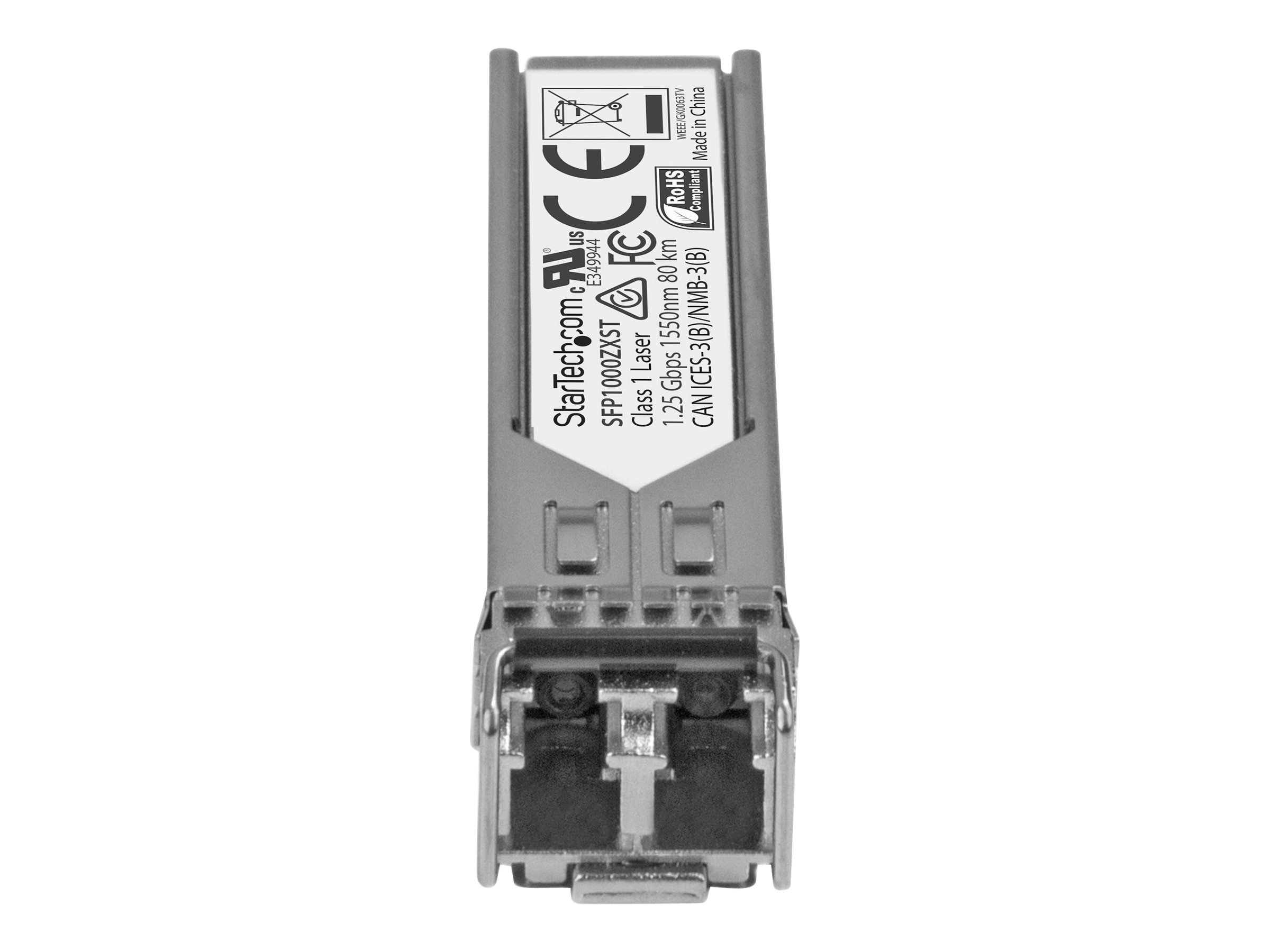 StarTech.com 1000BASE-ZX - Gigabit Transceiver - LC Fiber - MSA konform - 80 km - Gigabit SFP Modul - Single Mode SFP, Ansicht 4