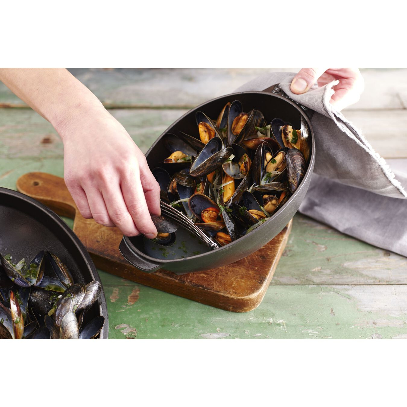 Zwilling Staub Mussel pot - Einzelpfanne - Schwarz - Eisenguss - 2 l - 3,2 kg, Ansicht 3