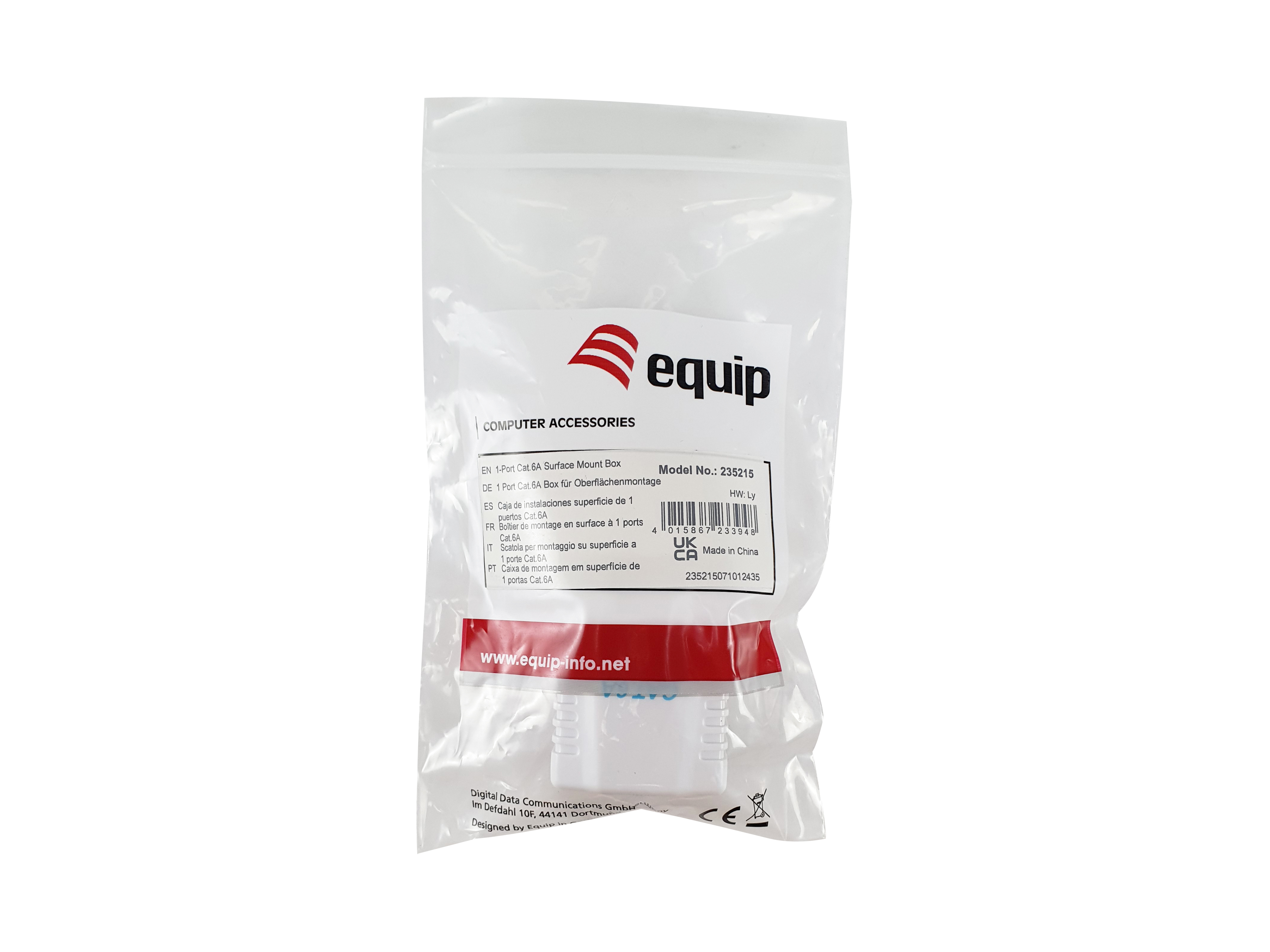 Equip Aufputzdose Cat6A 1-Port RJ45 UTP, Ansicht 2