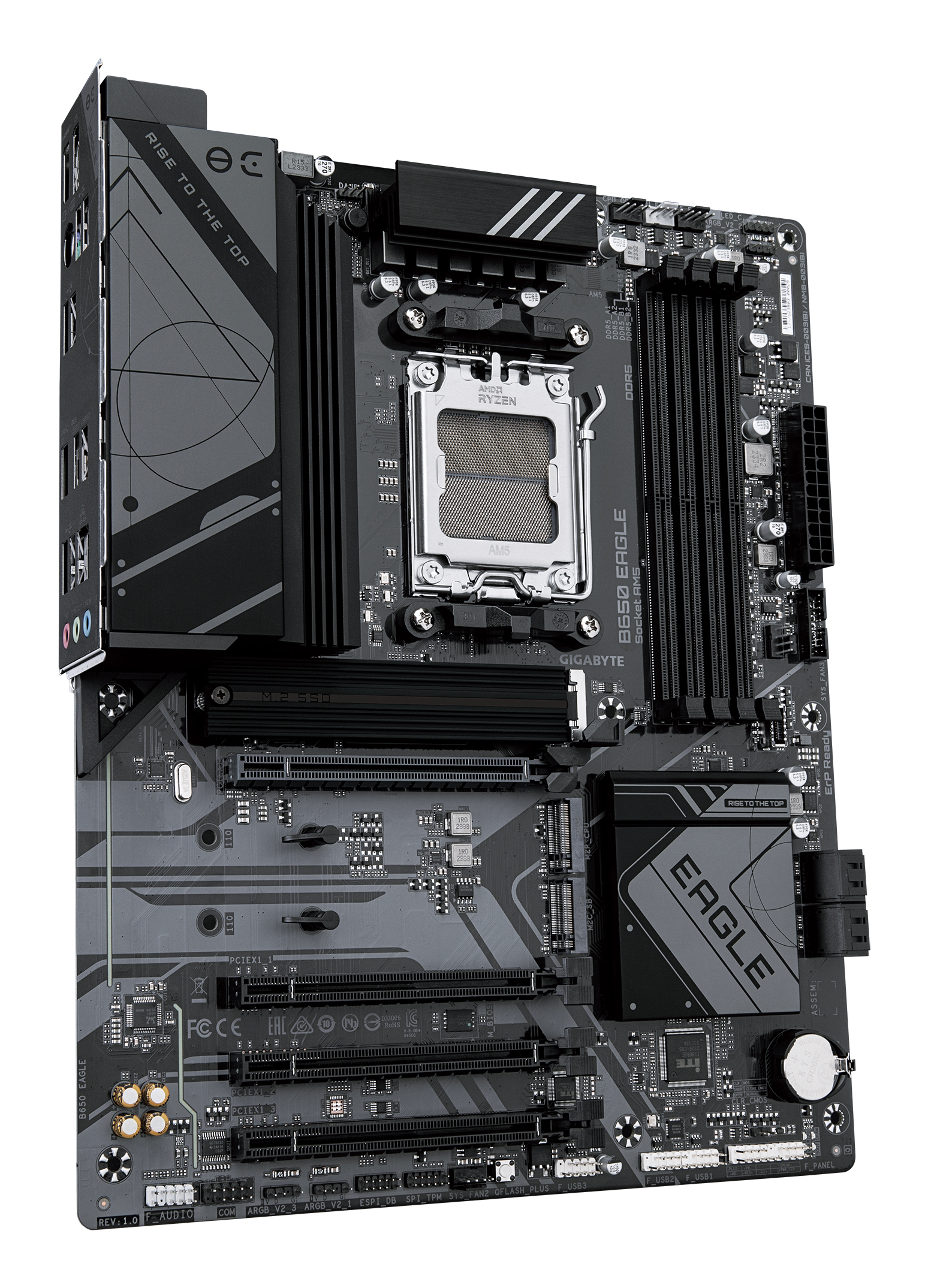 Gigabyte B650 EAGLE - Motherboard - ATX - Socket AM5 - AMD B650 Chipsatz - USB 3.2 Gen 1, USB 3.2 Gen 2, Ansicht 3