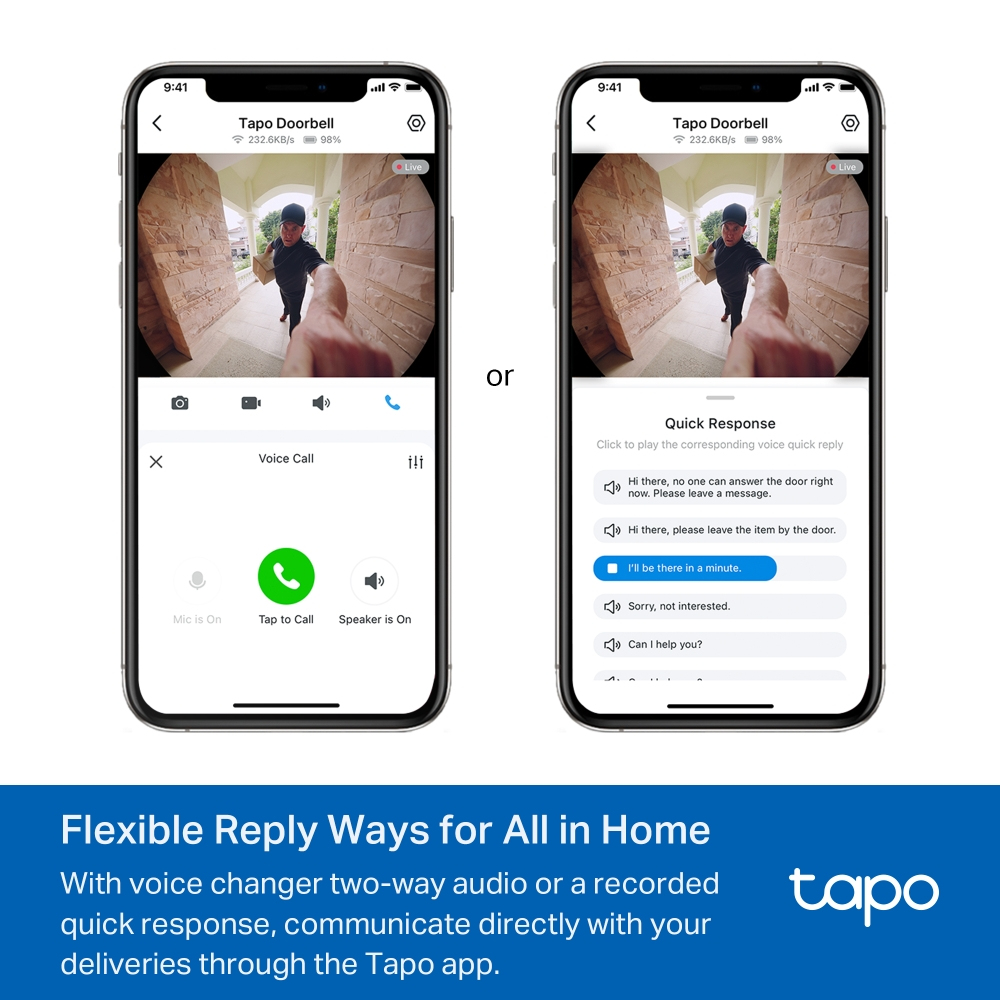 TP-LINK Tapo D235 V1 - Video Doorbell Camera Kit - smarte Türklingel, Ansicht 4