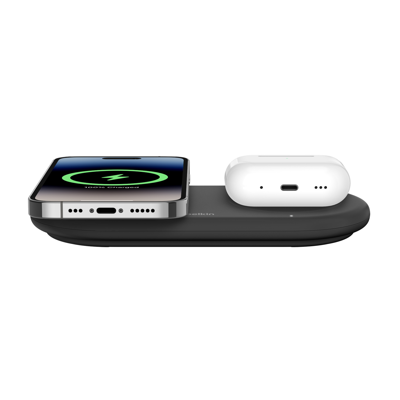 Belkin BoostCharge Pro Kabellose magnetische 2-in-1-Ladestation mit Qi2 (15W) schwarz, Ansicht 4