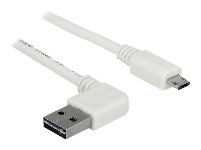 Delock Easy - USB-Kabel - USB (M) linksrechts abgewinkelt umkehrbar bis Micro-USB Typ B (M)