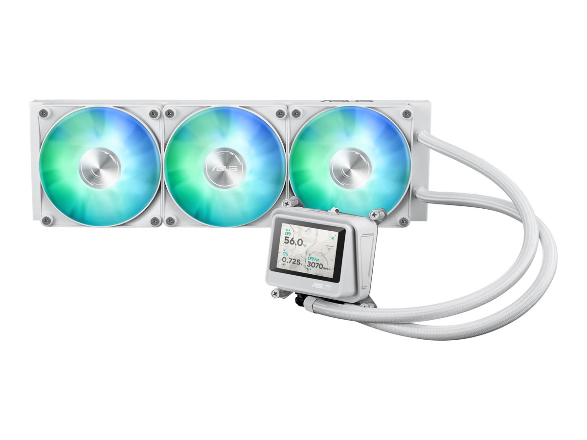 ASUS MAX Gaming LC 360 ARGB LCD - White Edition - Prozessor-Flüssigkeitskühlsystem - Kühlergröße: 360 mm - (für: AM4, AM5, LGA1851, LGA1700)