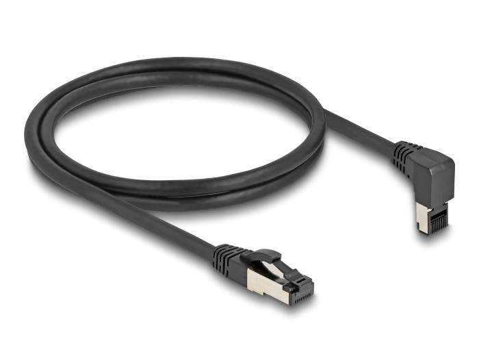 Delock Patch-Kabel - RJ-45 (M) nach unten abgewinkelt zu RJ-45 (M), Ansicht 2