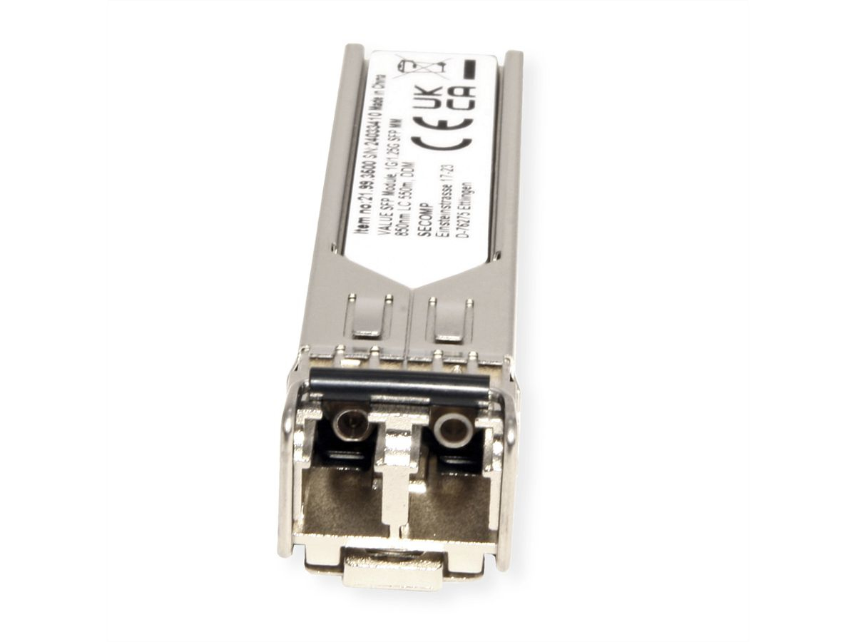 VALUE Generisches SFP, LC, 1G/1,25G Multimode, DDM - VALUE SFP Modul (MiniGBIC) SX/LC - 1/1,25G, Ansicht 2