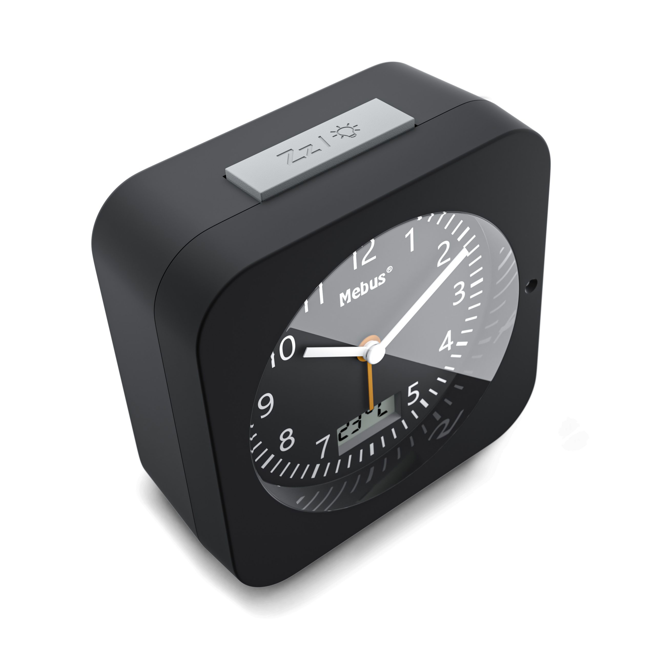 Mebus 25609 - Digitaler Wecker - Quadratisch - Schwarz - 12 h - F - °C - Beide Geschlechter, Ansicht 2