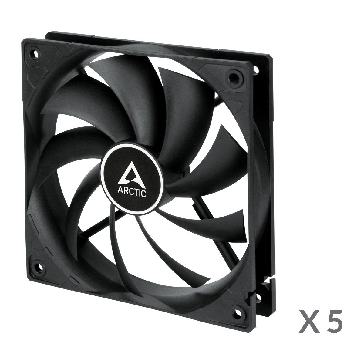 Arctic F12 - Rev 3 - Gehäuselüfter - 120 mm - Schwarz (Packung mit 5), Ansicht 2