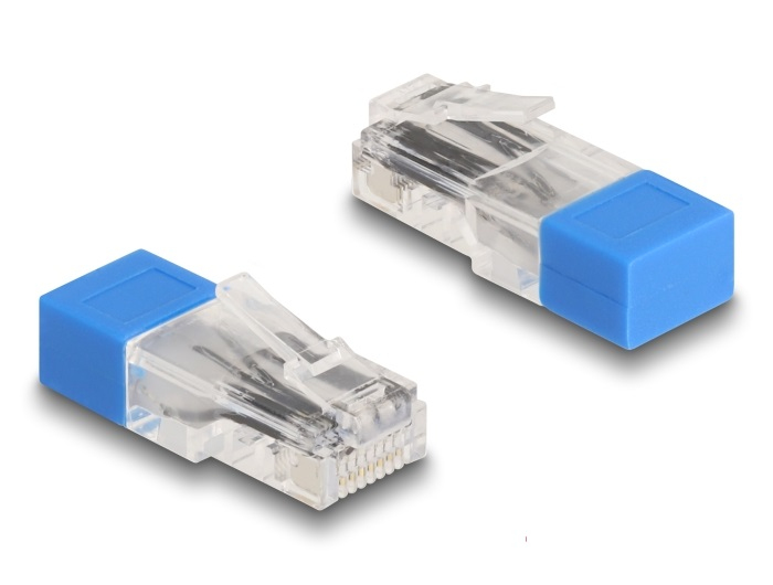 Delock Netzwerkanschluss - RJ-45 (M) - 120-Ohm-Widerstand - Blau, Ansicht 2