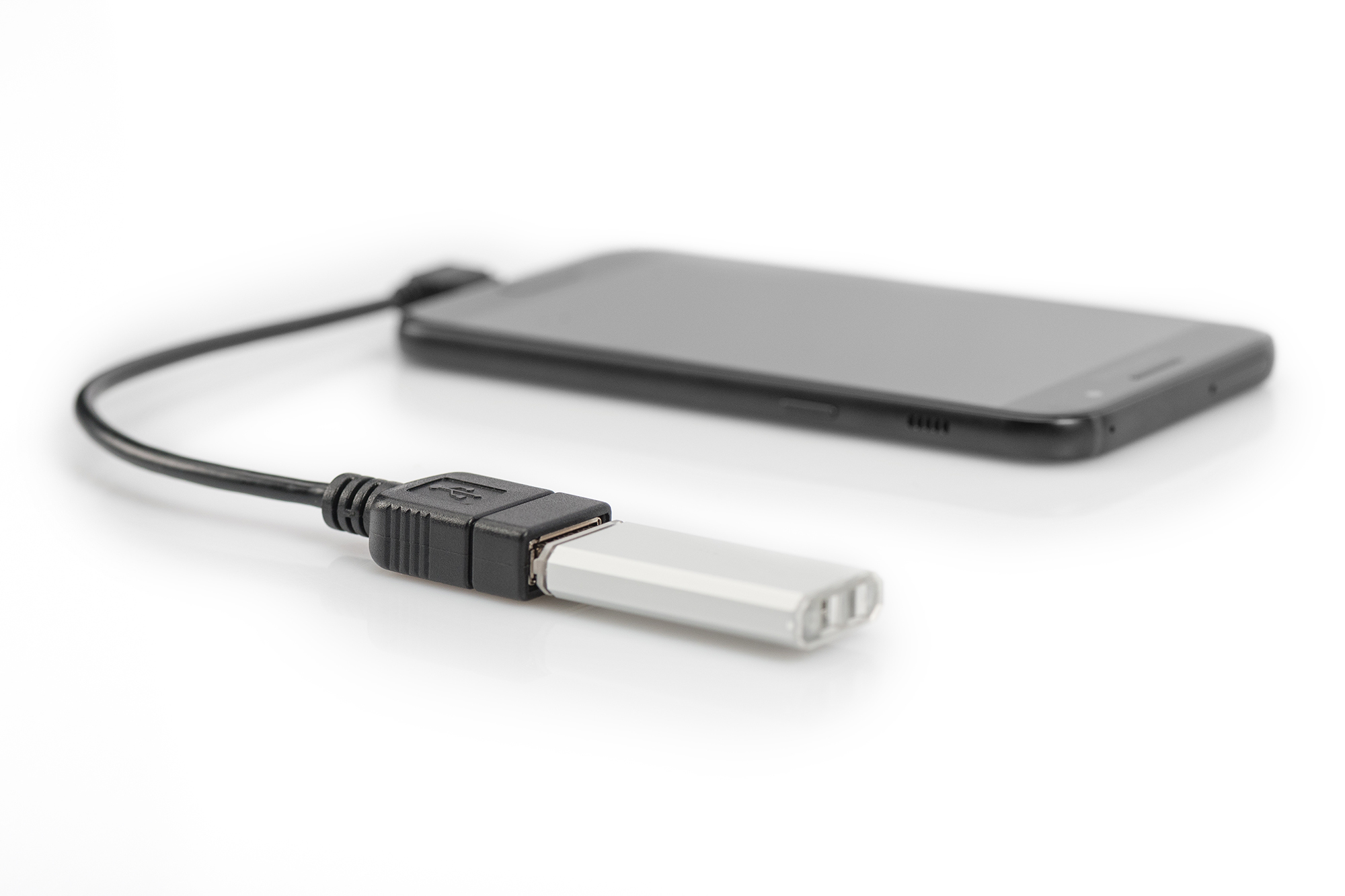 DIGITUS USB Adapter / Konverter, OTG, micro B/St - A/Bu, 0,15m, Ansicht 3