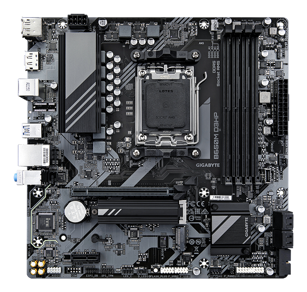 Gigabyte B650M D3HP (B650,AM5,mATX,DDR5) - AMD Sockel AM5 (Ryzen Zen4), Ansicht 3