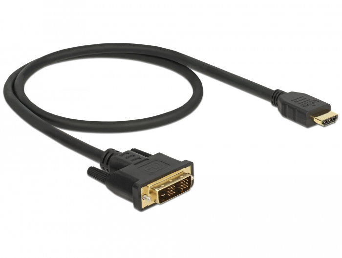 Delock 85581, 0,5 m, HDMI Typ A (Standard), DVI-D, Männlich, Männlich, Gerade