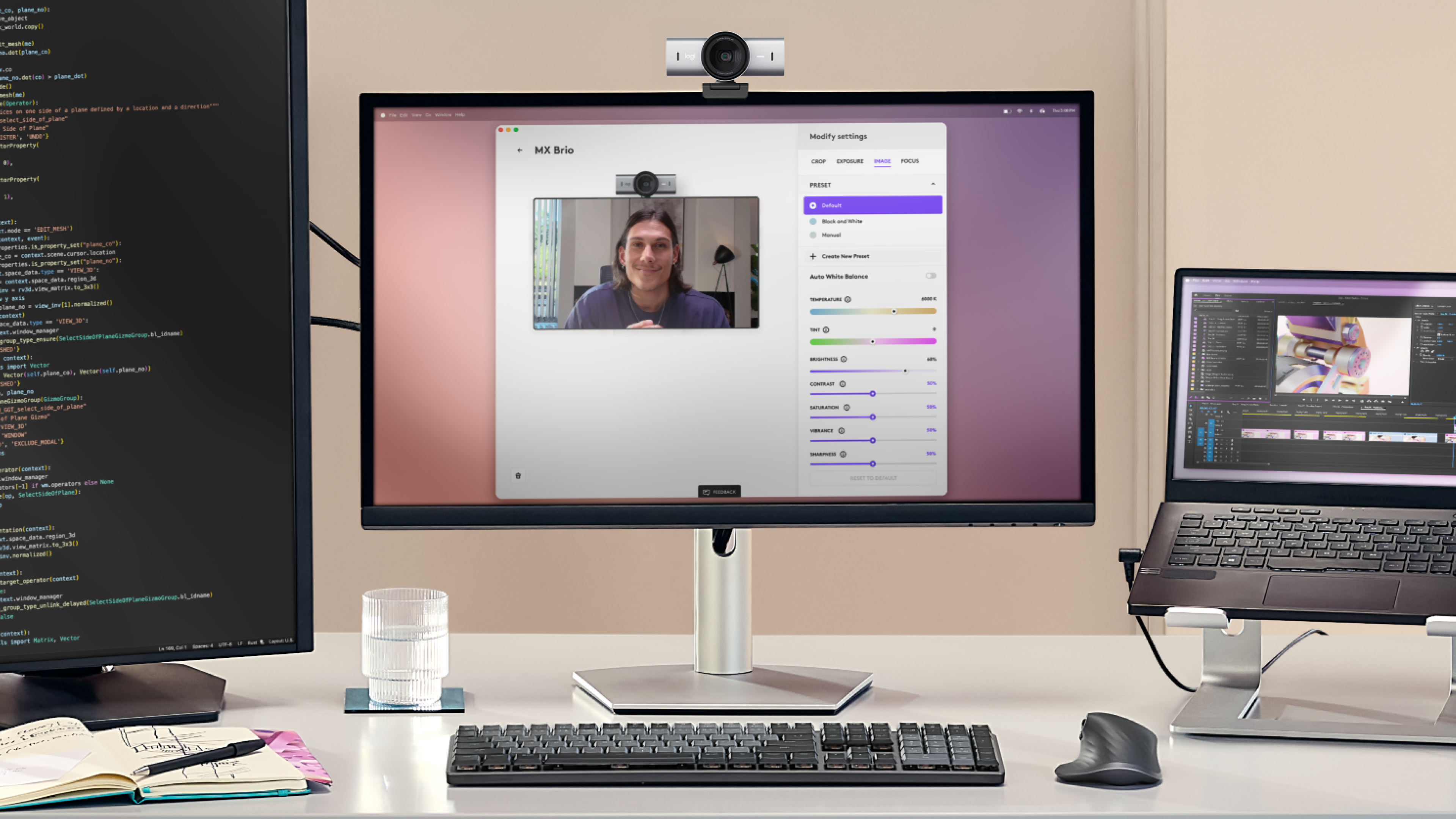 Logitech MX Brio - Livestream-Kamera - Farbe, Ansicht 2