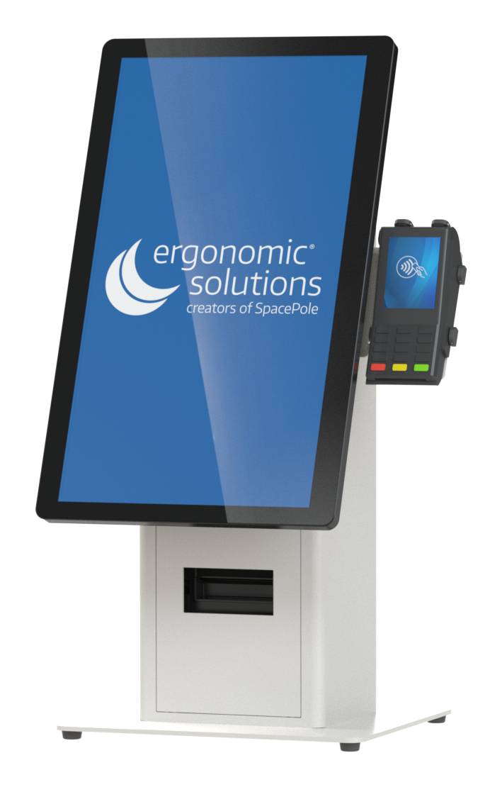 Ergonomic Solutions Mini Kiosk inkl. Bodenplatte für Tischmontage - schwarz, Ansicht 3