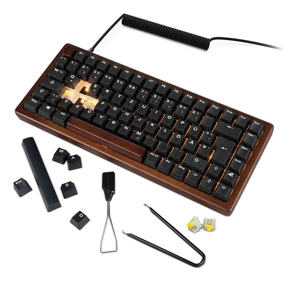Sharkoon Gaming Tastatur Skiller SGK50S3 Wood schwarz - TL: Deutsch, QWERTZ, Ansicht 4
