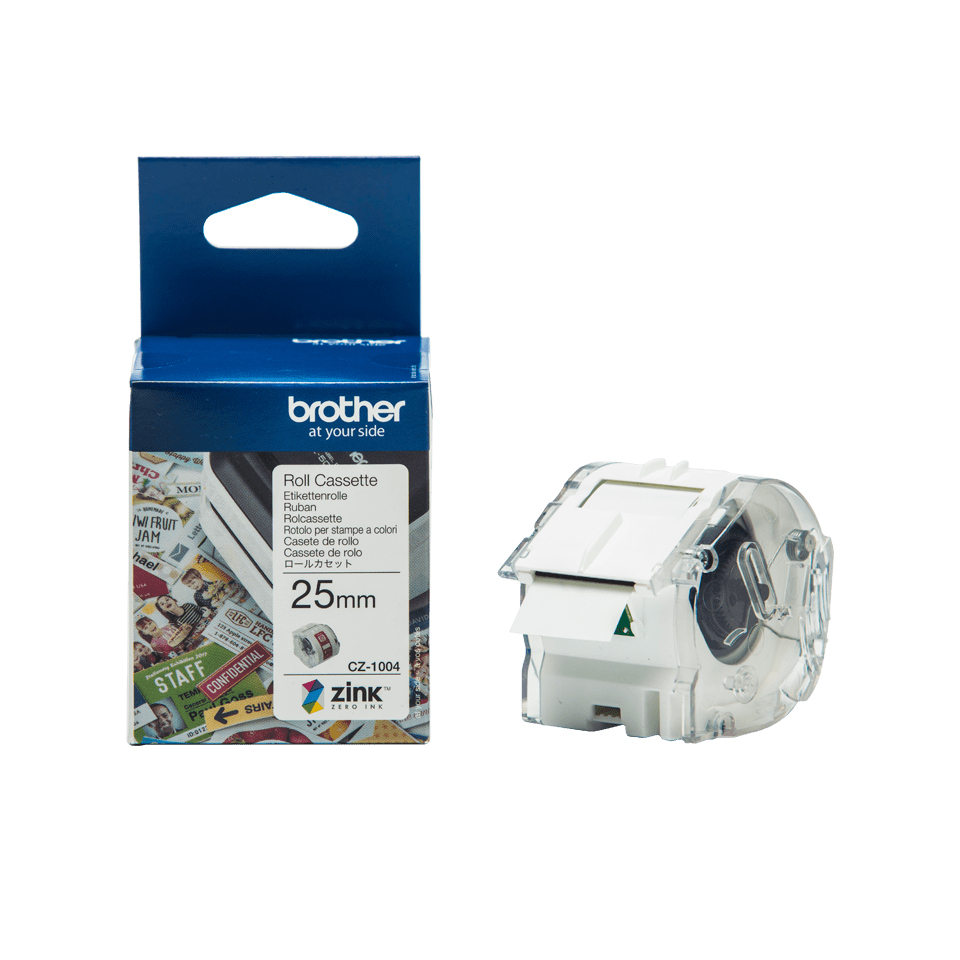Brother CZ-1004 - Rolle (2,54 cm x 5 m) 1 Rolle(n) Endlosetiketten, Ansicht 2