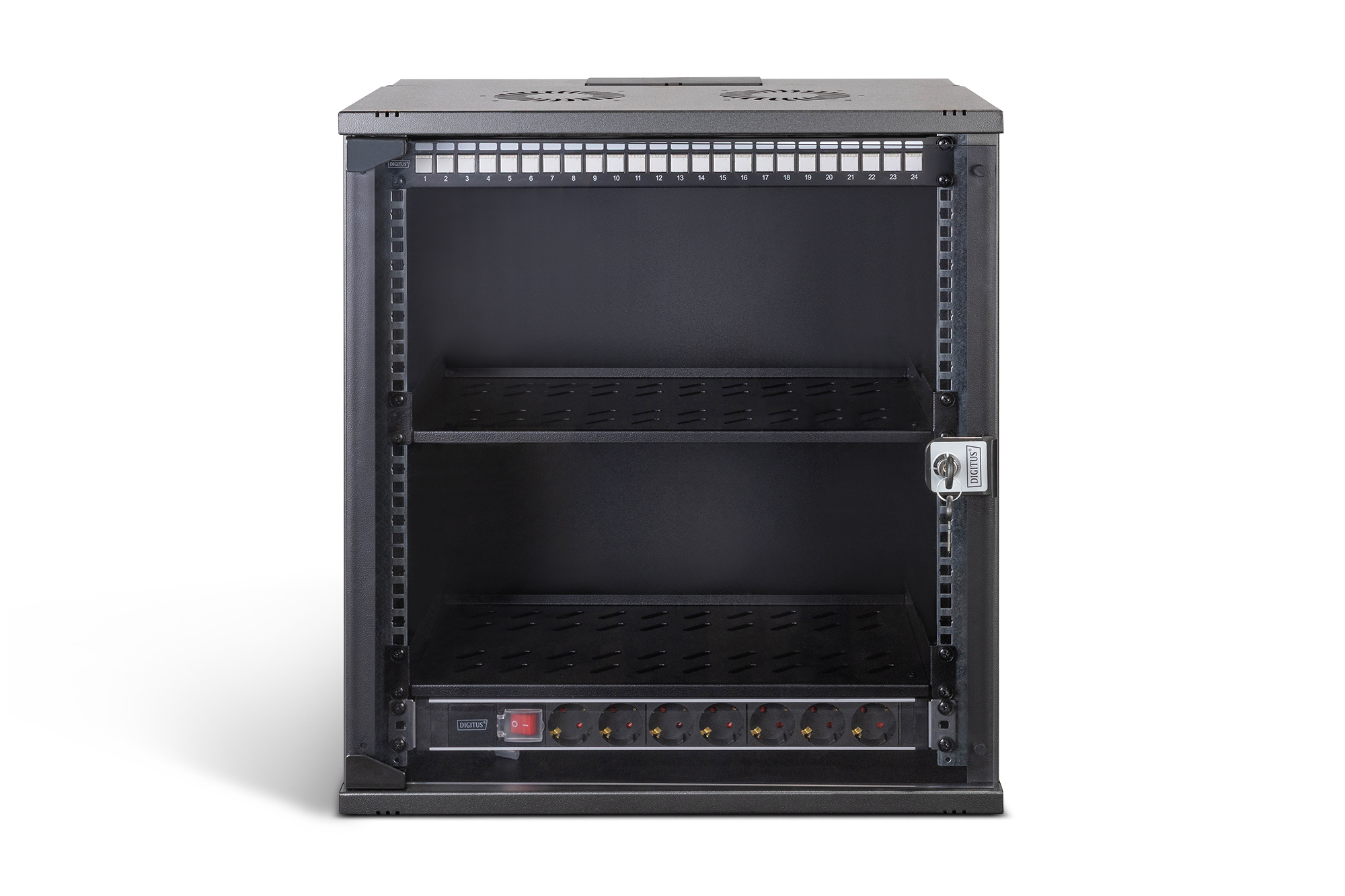 DIGITUS Netzwerk-Set SOHO Pro, 483 mm (19) - 12HE, 540 x 400 mm (B x T), Ansicht 3