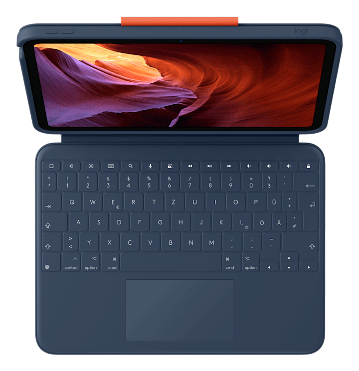 Logitech Rugged Combo 4 Touch - Tastatur und Foliohülle - mit Trackpad - Apple Smart connector  - TL: Deutsch, QWERTZ, Ansicht 4