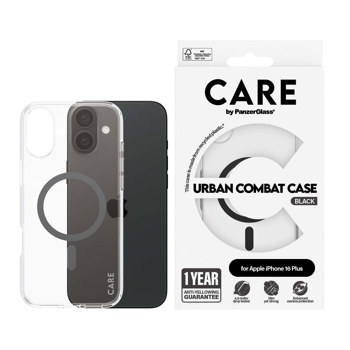 PanzerGlass CARE by PanzerGlass Urban Combat - Hintere Abdeckung für Mobiltelefon - kompatibel mit MagSafe, Ansicht 2