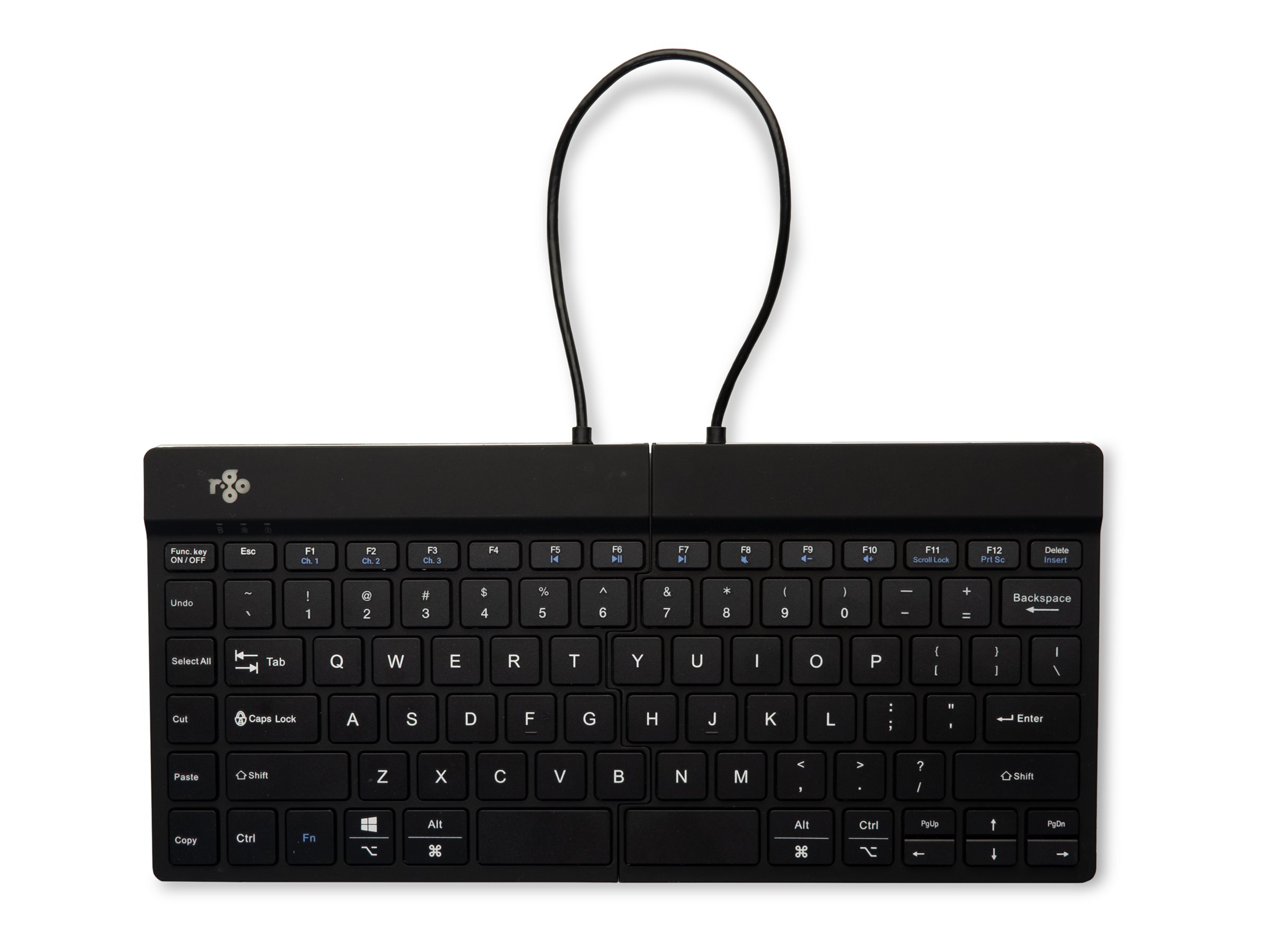 R-Go Ergonomische Tastatur Split break - Tastatur - TL: US, QWERTY - Schwarz, Ansicht 3