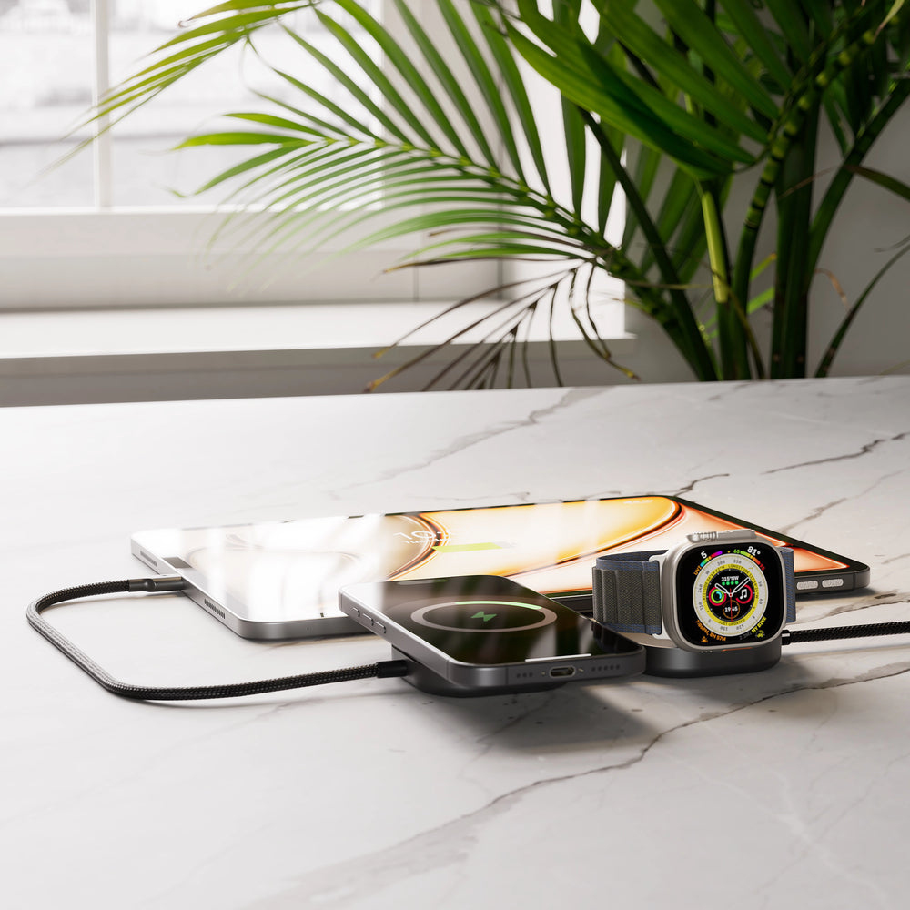 Zens Pro 3 - Kabelloses Ladegerät - 140 Watt - 3 Ausgabeanschlussstellen (24 pin USB-C, magnetisch), Ansicht 2