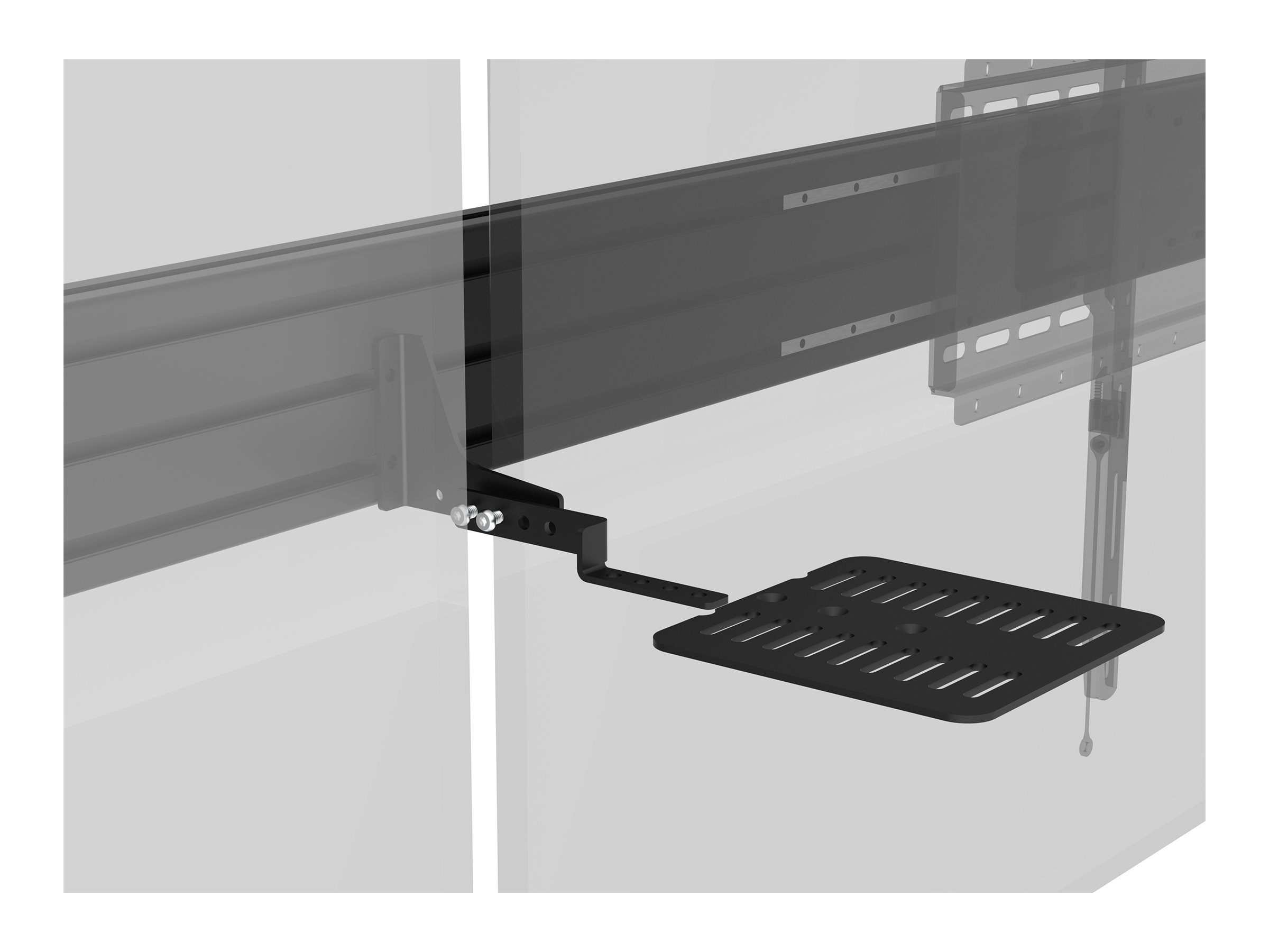 Vision VFM-F50_DL - Montagekomponente (Schiene) - für 2 LCD-/Plasma-Konsolen bis zu 86 - Aluminium - Schwarz, Ansicht 2