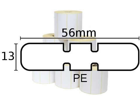 Zebra 8000D Jewelry - Polypropylen (PP) - permanenter Acrylklebstoff - weiß - 55.88 x 12.7 mm 21060 Etikett(en) (6 Rolle(n)