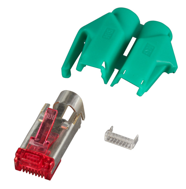 EFB Elektronik - Netzwerkanschluss - RJ-45 (M) - STP - CAT 6 - grün (Packung mit 100), Ansicht 2