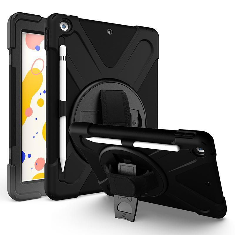 eSTUFF Hintere Abdeckung für Tablet - Polycarbonat, Silikon - Schwarz - 10.2 - für Apple 10.2-inch iPad (9. Generation), Ansicht 3