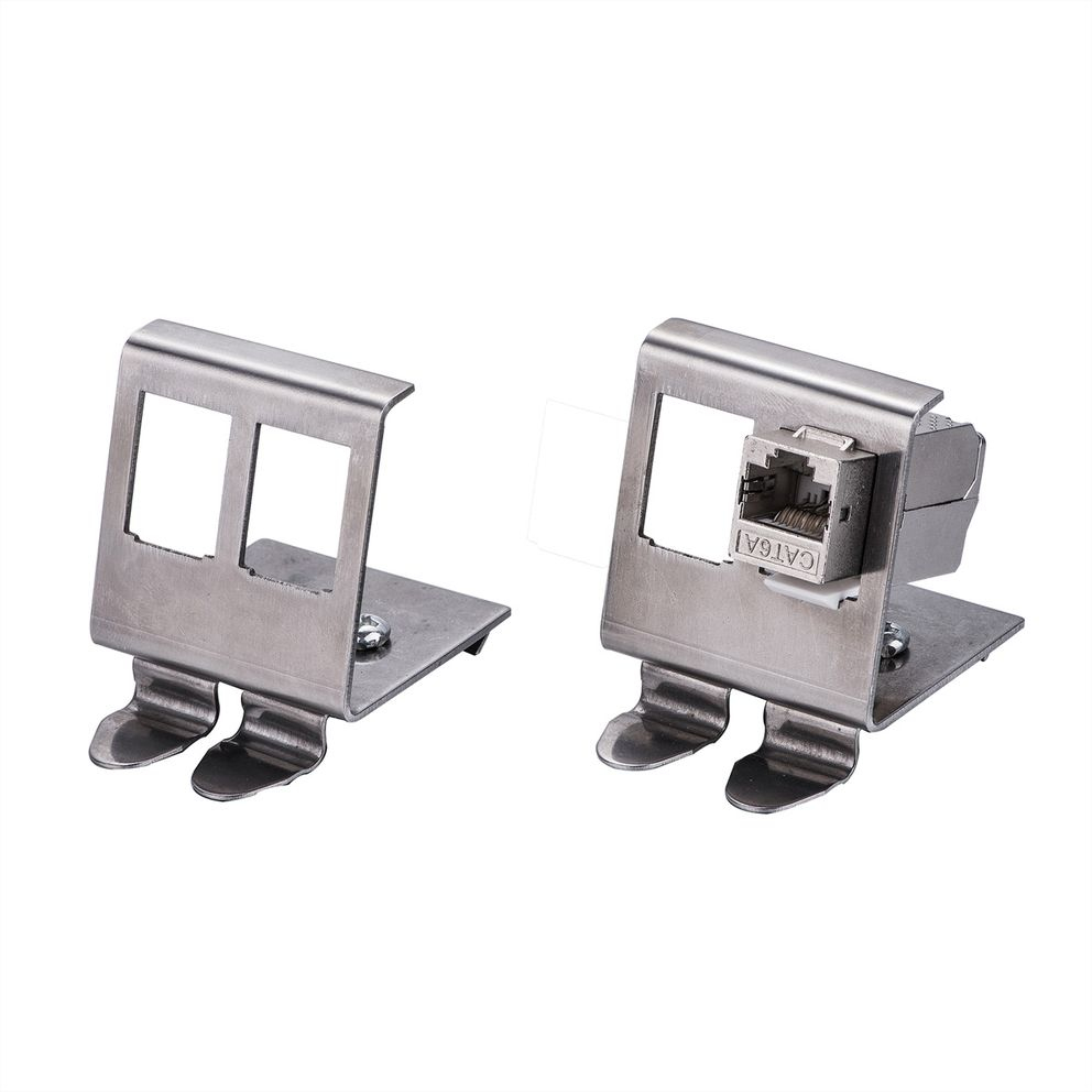 ROLINE Keystone Jack-DIN-Adapter für Schienenmontage, Ansicht 2
