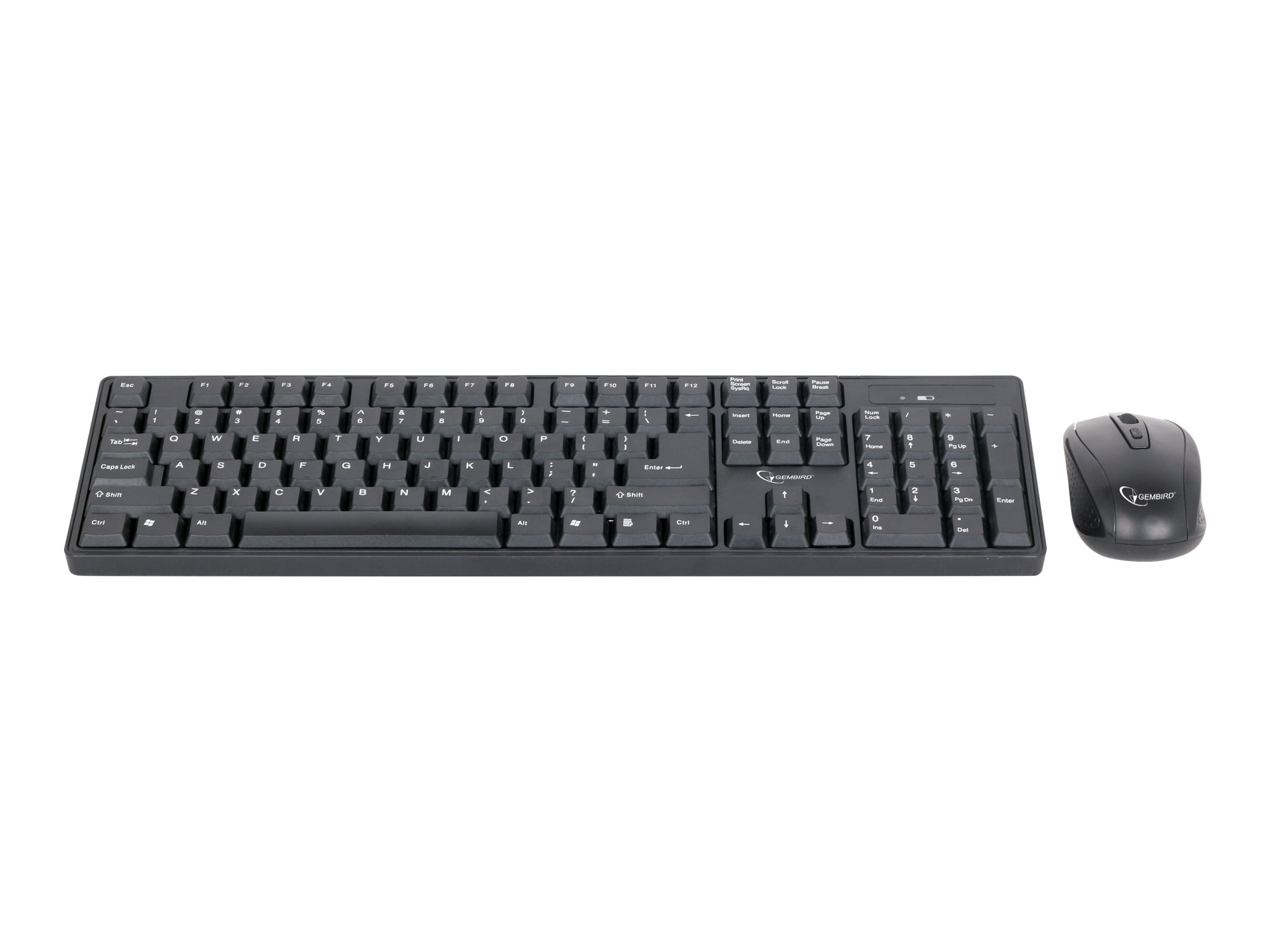Gembird KBS-W-01 - Tastatur-und-Maus-Set - kabellos - TL: US, QWERTY, Ansicht 4
