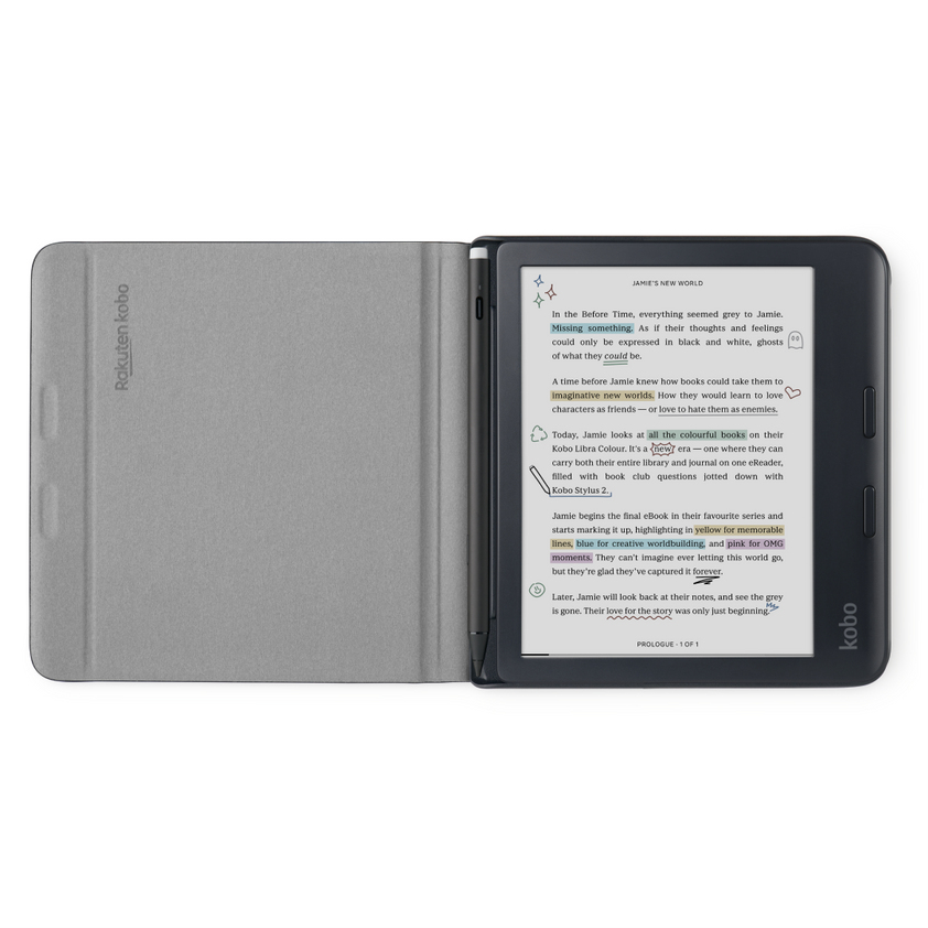 Kobo Libra SleepCover - Flip-Hülle für eBook-Reader - Schwarz - N428-AC-BK-N-PU, Ansicht 2
