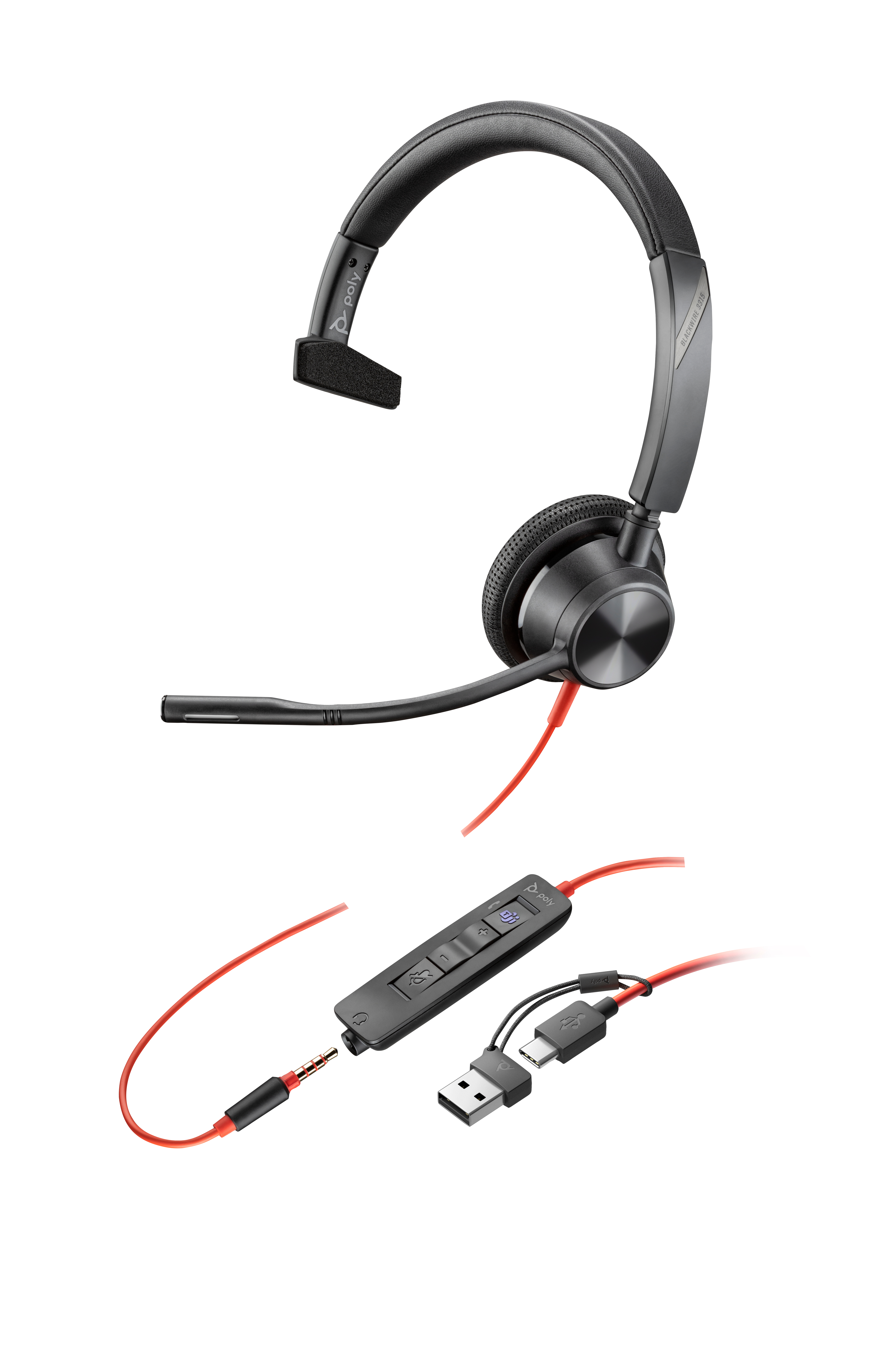 HP Poly Blackwire 3315 - Blackwire 3300 series - Headset, Ansicht 4