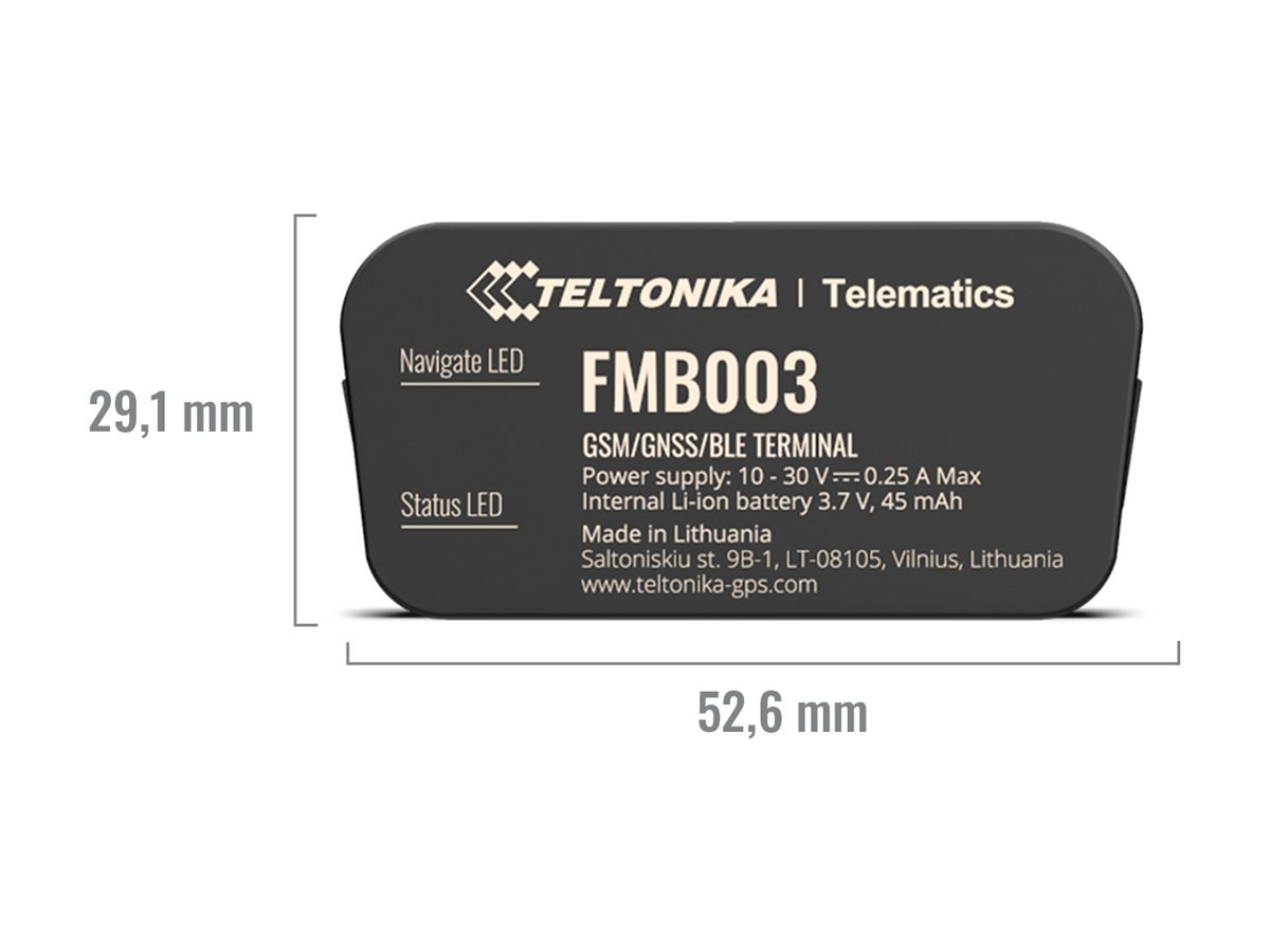 Teltonika · Tracker GPS· FMB003· Fahrzeug· GNSS/GSM/BLE 4.0, Ansicht 2