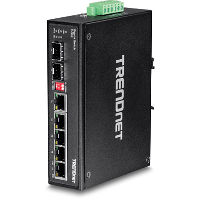 TRENDnet TI-G62 - Switch - unmanaged - 5 x 100/1000/10000 + 1 x Shared Gigabit SFP + 1 x SFP, Ansicht 2