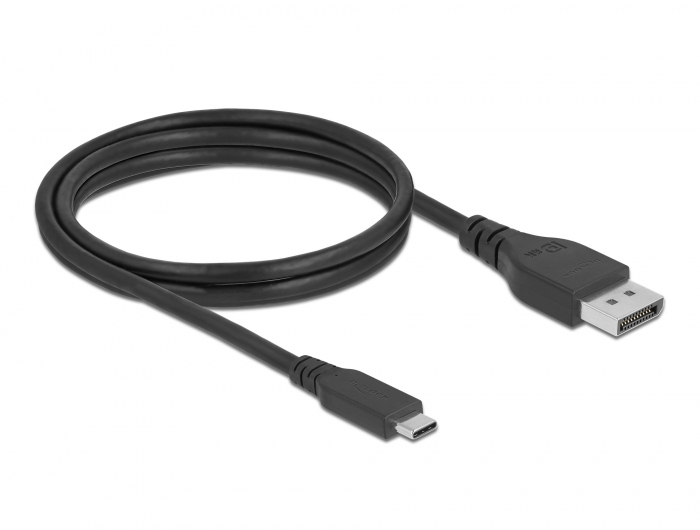 Delock Bidirektionales USB Type-C zu DisplayPort Kabel (DP Alt Mode) 8K 60 Hz 1,5 m DP 8K zertifiziert, 1,5 m, USB Typ-C, DisplayPort, Männlich, Männlich, Gerade