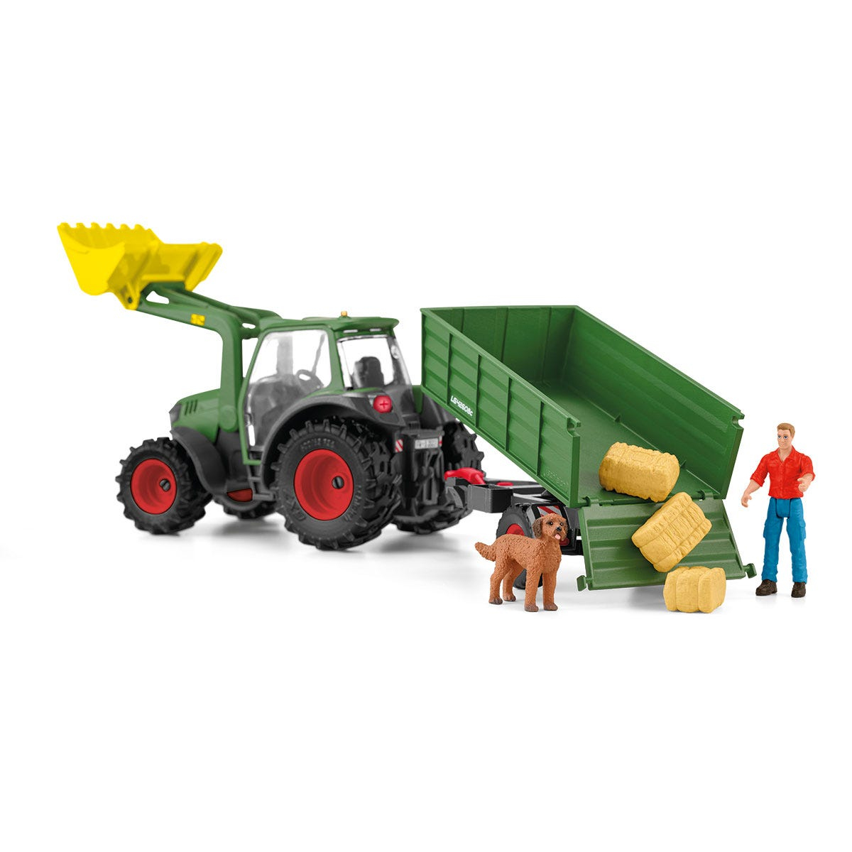 Schleich FARM WORLD Traktor mit Anhänger - Traktor - 3 Jahr(e) - Schwarz - Grün - Rot - Gelb, Ansicht 3