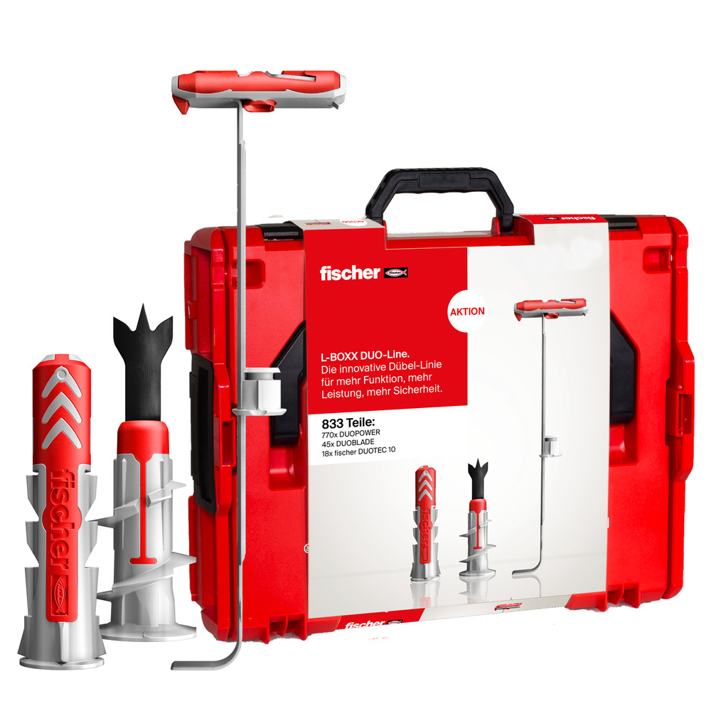 fischer L-BOXX - Rund - 400 x DuoPower 6 x 30 - 80 x DuoPower 6 x 50 - 170 x DuoPower 8 x 40... - 833 Stück(e), Ansicht 3