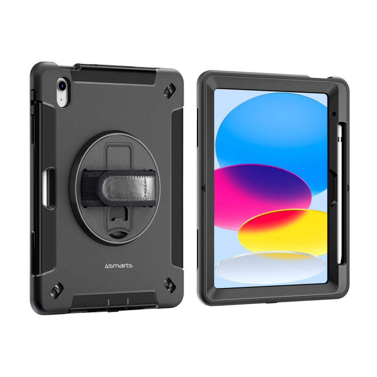 4smarts GRIP - Hintere Abdeckung für Tablet - Polycarbonat, Thermoplastisches Polyurethan (TPU), Ansicht 3