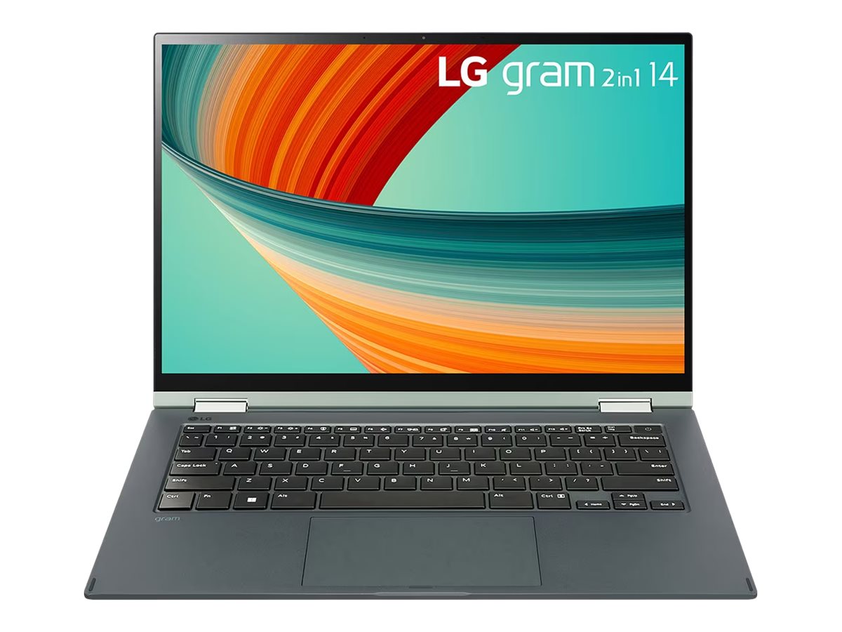 LG gram 14T90R-G.AA77G - Flip-Design - Intel Core i7 1360P / 2.2 GHz - Evo - Win 11 Home - Intel Iris Xe Grafikkarte - 1