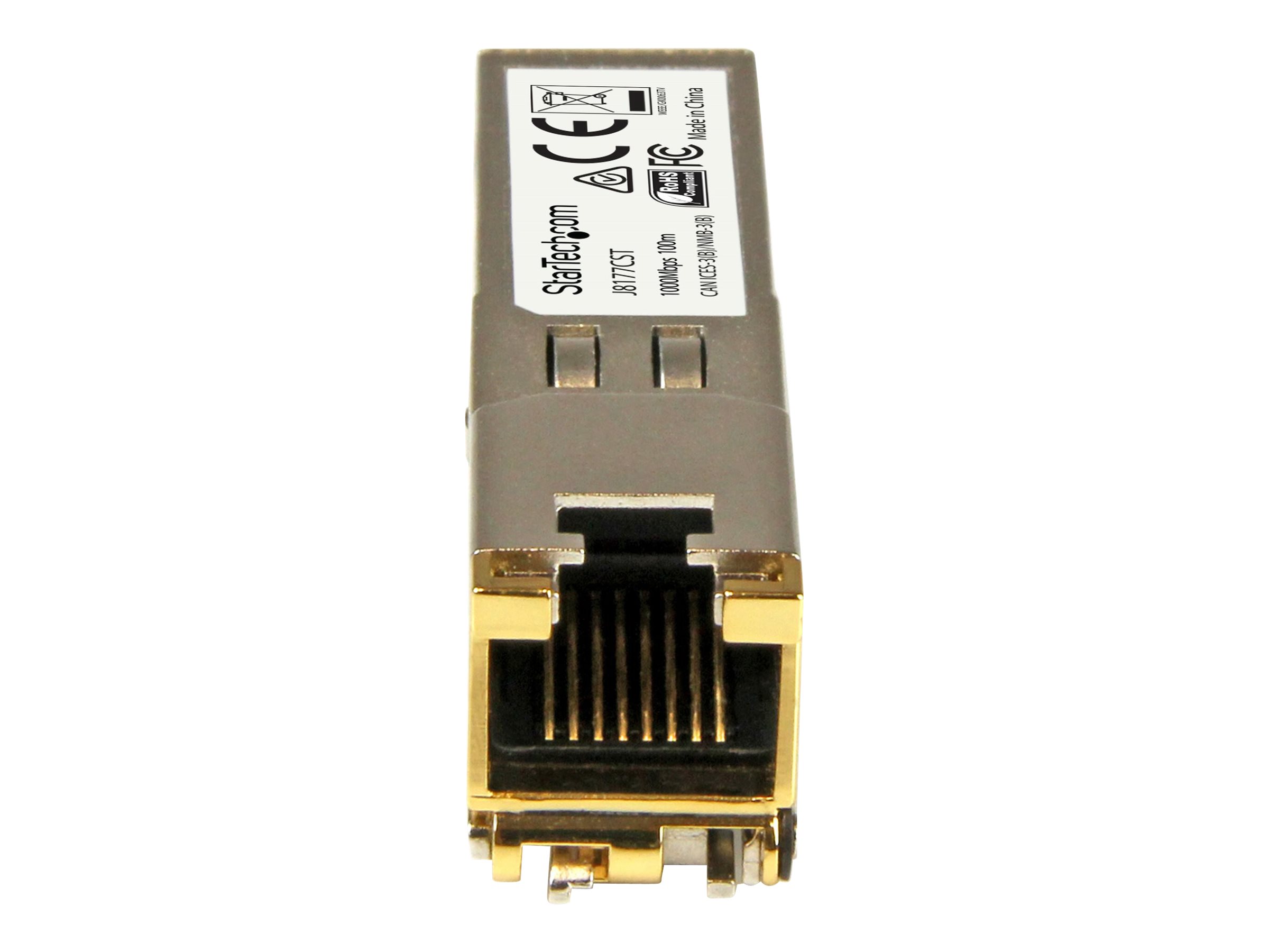 StarTech.com Gigabit RJ45 Kupfer SFP Transceiver Modul - HP J8177C kompatibel - 1000Base-T - Mini-GBIC SFP - SFP (Mini-GBIC)-