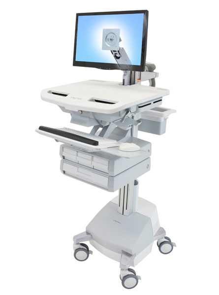 Ergotron Wagen für LCD-Display/Tastatur/Maus/CPU/Notebook/Barcodescanner (offene Architektur), Ansicht 4
