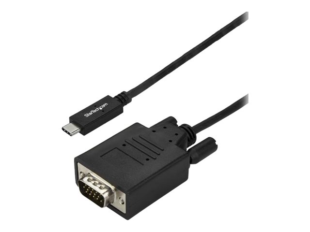 StarTech.com USB-C auf VGA Kabel 3m - USB Typ C zu VGA - 1920 x 1200 - Schwarz - Externer Videoadapter - RTD2166 / RTS5404