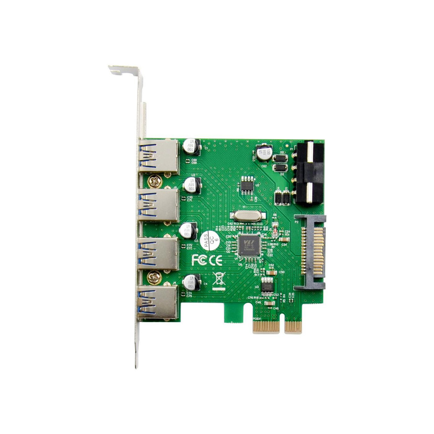 MicroConnect USB-Adapter - PCIe 2.0 - USB 3.0 x 3 + USB 3.0 (intern), Ansicht 4