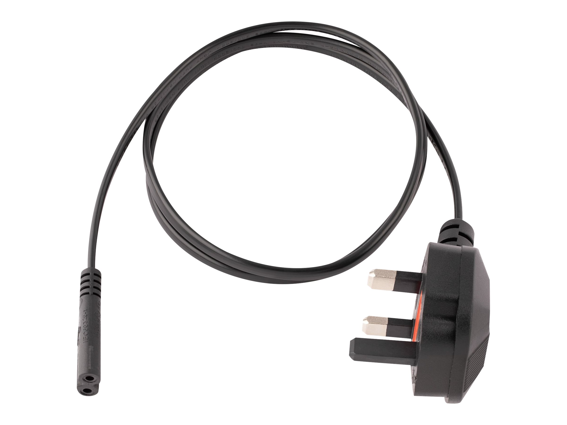 StarTech.com 1 m GB Laptop Ladekabel, BS 1363 Stecker auf C7, 2,5A 250V, 18AWG, Schwarz, Laptop Ersatzkabel, Drucker Stromkabel, UK Laptop Stromkabel/Netztkabel - UL gelistet (PXTNB2SUK1M)