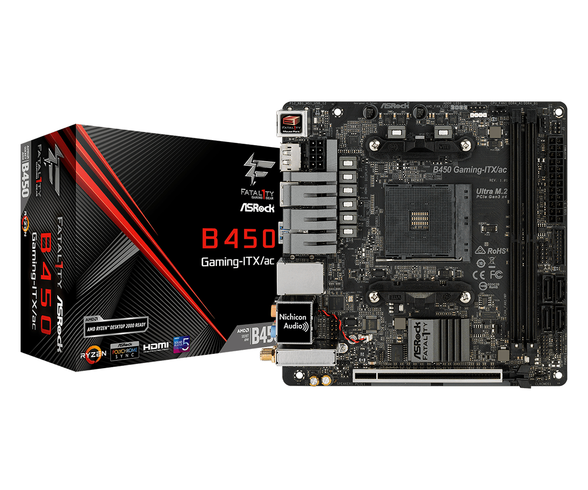 ASRock Fatal1ty B450 Gaming-ITX/ac AMD B450 Buchse AM4 Mini ITX