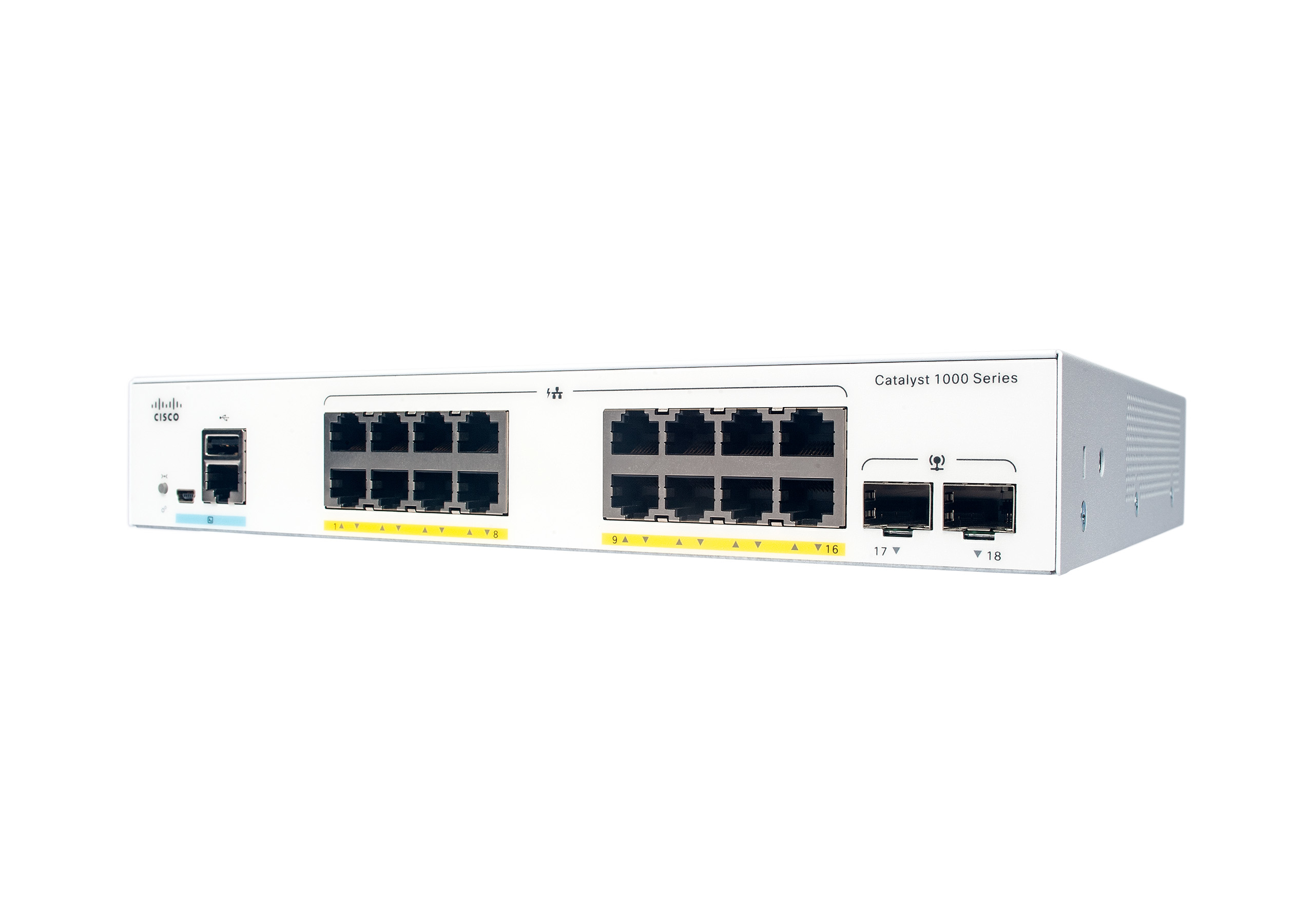 Cisco Catalyst C1000-16T-E-2G-L, Managed, L2, Gigabit Ethernet (10/100/1000)