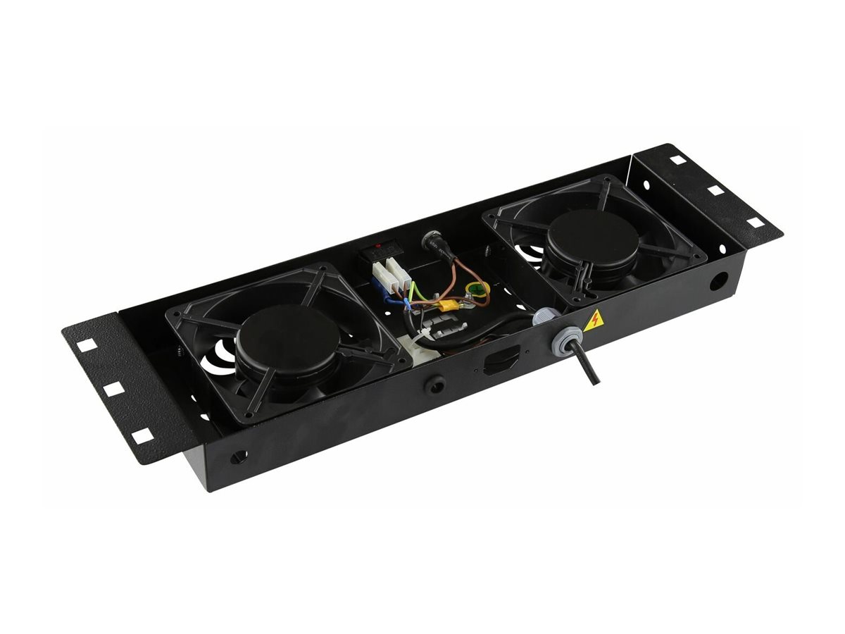 Lanview RAF115BL-UK - Schwarz - 2 Lüfter - 1U - 487 mm - 1330 mm - 45 mm, Ansicht 2